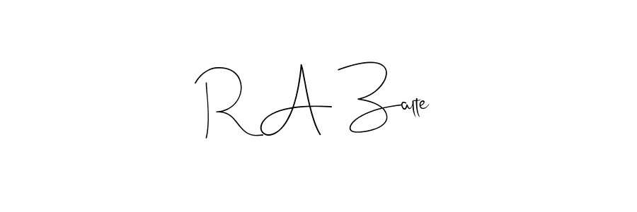 R A Zalte stylish signature style. Best Handwritten Sign (Andilay-7BmLP) for my name. Handwritten Signature Collection Ideas for my name R A Zalte. R A Zalte signature style 4 images and pictures png