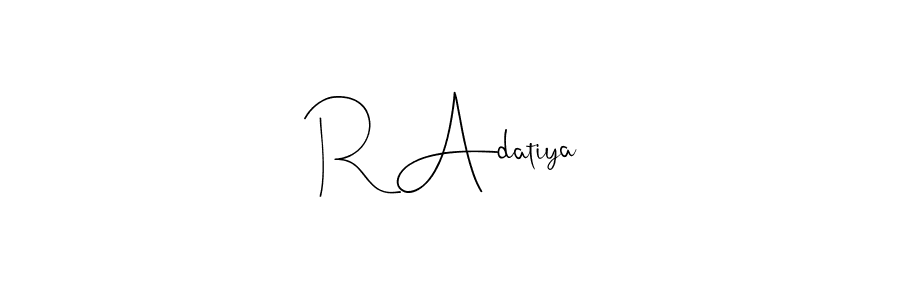 How to make R Adatiya signature? Andilay-7BmLP is a professional autograph style. Create handwritten signature for R Adatiya name. R Adatiya signature style 4 images and pictures png