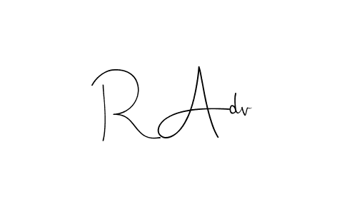Make a beautiful signature design for name R Adv. With this signature (Andilay-7BmLP) style, you can create a handwritten signature for free. R Adv signature style 4 images and pictures png