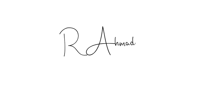 This is the best signature style for the R Ahmad name. Also you like these signature font (Andilay-7BmLP). Mix name signature. R Ahmad signature style 4 images and pictures png