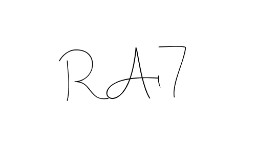 How to make R Al7 signature? Andilay-7BmLP is a professional autograph style. Create handwritten signature for R Al7 name. R Al7 signature style 4 images and pictures png