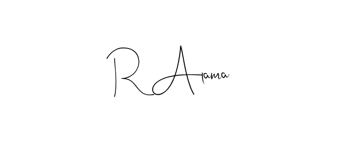 You can use this online signature creator to create a handwritten signature for the name R Alama. This is the best online autograph maker. R Alama signature style 4 images and pictures png