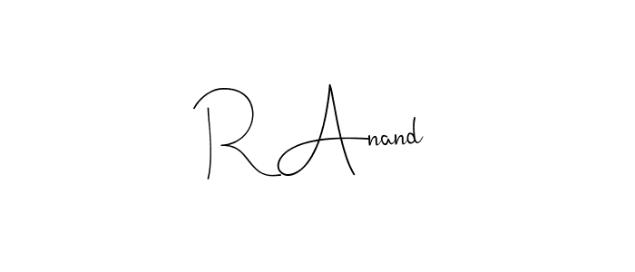 if you are searching for the best signature style for your name R Anand. so please give up your signature search. here we have designed multiple signature styles  using Andilay-7BmLP. R Anand signature style 4 images and pictures png