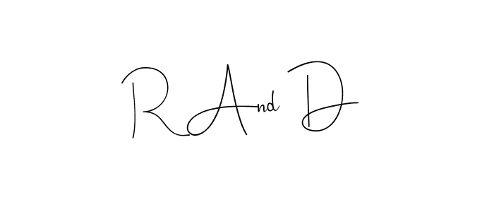 Also You can easily find your signature by using the search form. We will create R And D name handwritten signature images for you free of cost using Andilay-7BmLP sign style. R And D signature style 4 images and pictures png