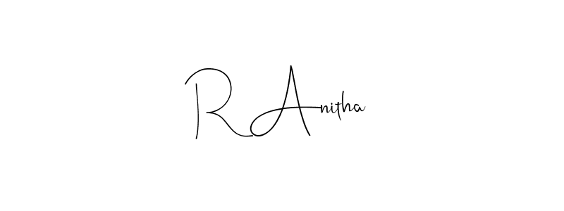 How to make R Anitha signature? Andilay-7BmLP is a professional autograph style. Create handwritten signature for R Anitha name. R Anitha signature style 4 images and pictures png