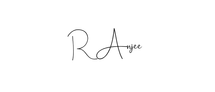 Make a beautiful signature design for name R Anjee. Use this online signature maker to create a handwritten signature for free. R Anjee signature style 4 images and pictures png