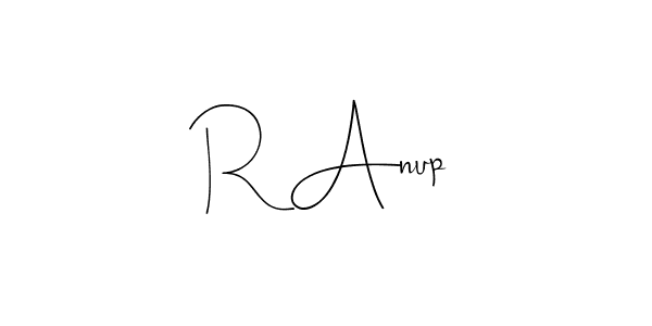 Here are the top 10 professional signature styles for the name R Anup. These are the best autograph styles you can use for your name. R Anup signature style 4 images and pictures png