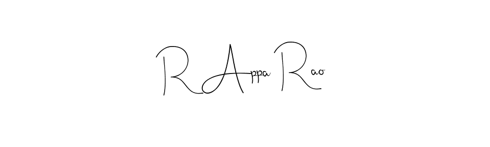 Design your own signature with our free online signature maker. With this signature software, you can create a handwritten (Andilay-7BmLP) signature for name R Appa Rao. R Appa Rao signature style 4 images and pictures png