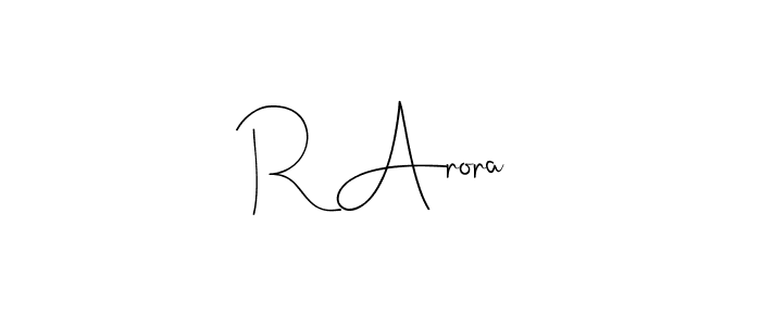 This is the best signature style for the R Arora name. Also you like these signature font (Andilay-7BmLP). Mix name signature. R Arora signature style 4 images and pictures png