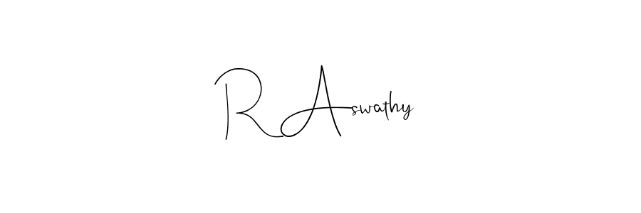 It looks lik you need a new signature style for name R Aswathy. Design unique handwritten (Andilay-7BmLP) signature with our free signature maker in just a few clicks. R Aswathy signature style 4 images and pictures png