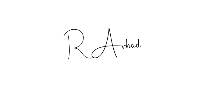 You should practise on your own different ways (Andilay-7BmLP) to write your name (R Avhad) in signature. don't let someone else do it for you. R Avhad signature style 4 images and pictures png