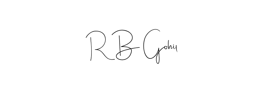 Make a beautiful signature design for name R B Gohil. Use this online signature maker to create a handwritten signature for free. R B Gohil signature style 4 images and pictures png