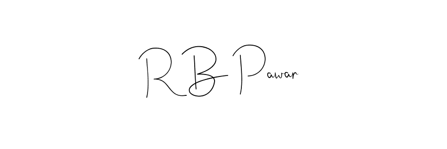 How to make R B Pawar name signature. Use Andilay-7BmLP style for creating short signs online. This is the latest handwritten sign. R B Pawar signature style 4 images and pictures png