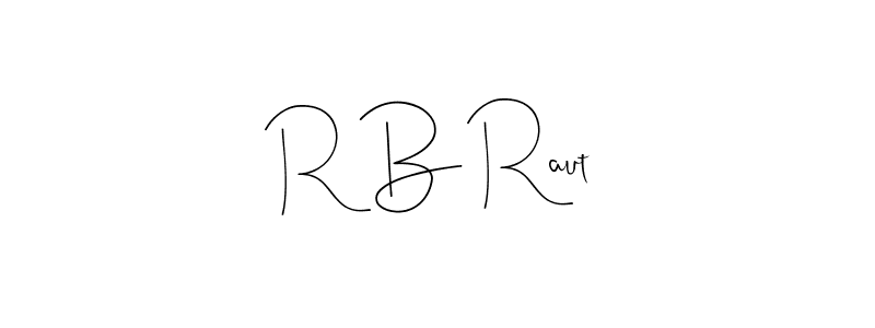 You should practise on your own different ways (Andilay-7BmLP) to write your name (R B Raut) in signature. don't let someone else do it for you. R B Raut signature style 4 images and pictures png