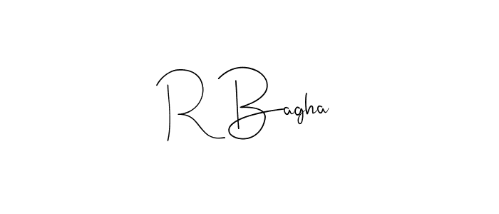 Create a beautiful signature design for name R Bagha. With this signature (Andilay-7BmLP) fonts, you can make a handwritten signature for free. R Bagha signature style 4 images and pictures png