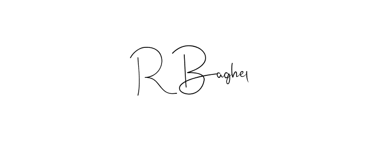 if you are searching for the best signature style for your name R Baghel. so please give up your signature search. here we have designed multiple signature styles  using Andilay-7BmLP. R Baghel signature style 4 images and pictures png