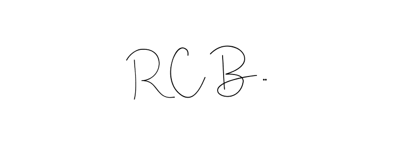 Also we have R C B .. name is the best signature style. Create professional handwritten signature collection using Andilay-7BmLP autograph style. R C B .. signature style 4 images and pictures png