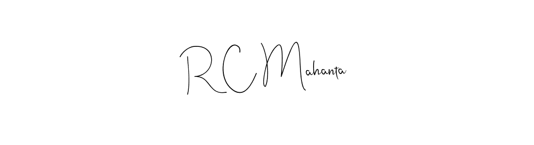 Also You can easily find your signature by using the search form. We will create R C Mahanta name handwritten signature images for you free of cost using Andilay-7BmLP sign style. R C Mahanta signature style 4 images and pictures png