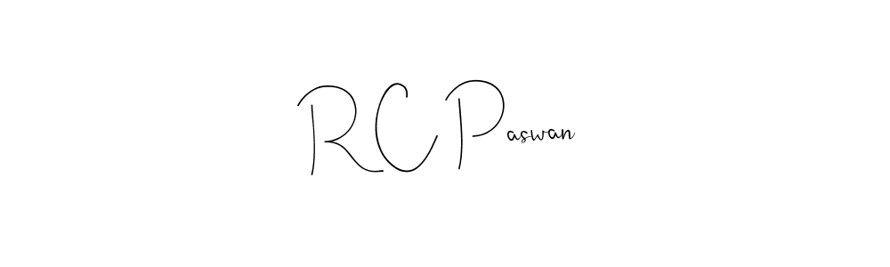 You should practise on your own different ways (Andilay-7BmLP) to write your name (R C Paswan) in signature. don't let someone else do it for you. R C Paswan signature style 4 images and pictures png