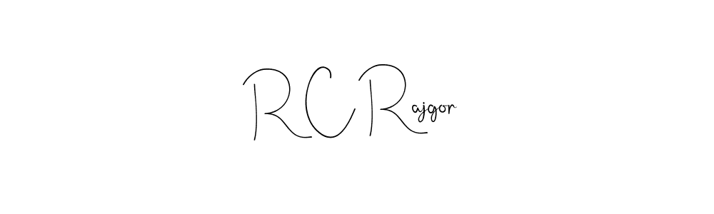 Also You can easily find your signature by using the search form. We will create R C Rajgor name handwritten signature images for you free of cost using Andilay-7BmLP sign style. R C Rajgor signature style 4 images and pictures png