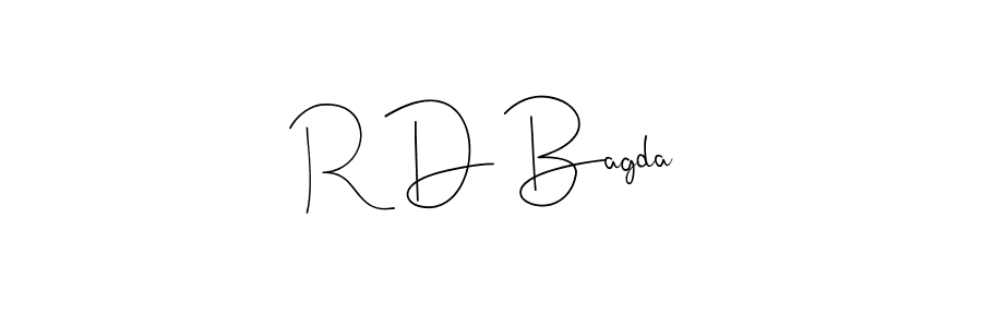 Make a beautiful signature design for name R D Bagda. With this signature (Andilay-7BmLP) style, you can create a handwritten signature for free. R D Bagda signature style 4 images and pictures png