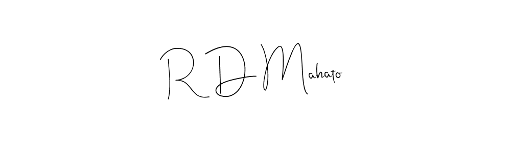 How to make R D Mahato signature? Andilay-7BmLP is a professional autograph style. Create handwritten signature for R D Mahato name. R D Mahato signature style 4 images and pictures png