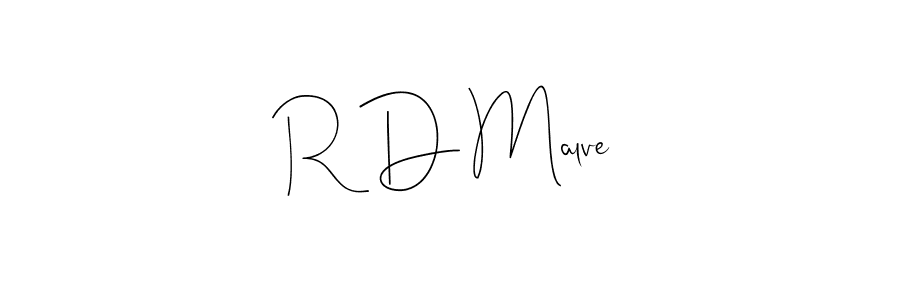 Make a beautiful signature design for name R D Malve. With this signature (Andilay-7BmLP) style, you can create a handwritten signature for free. R D Malve signature style 4 images and pictures png