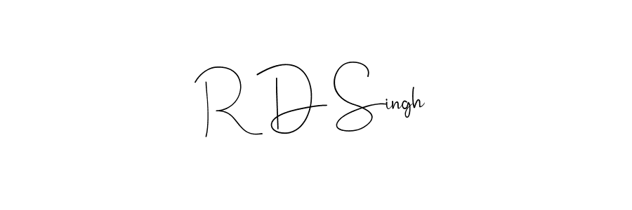 Make a beautiful signature design for name R D Singh. Use this online signature maker to create a handwritten signature for free. R D Singh signature style 4 images and pictures png