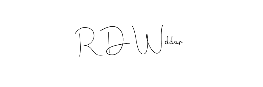 The best way (Andilay-7BmLP) to make a short signature is to pick only two or three words in your name. The name R D Wddar include a total of six letters. For converting this name. R D Wddar signature style 4 images and pictures png