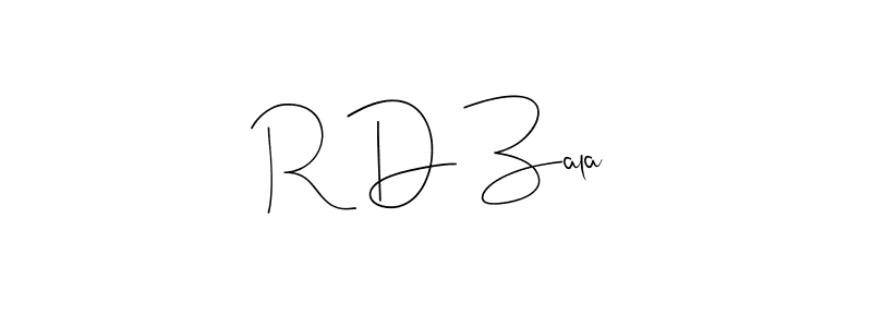How to Draw R D Zala signature style? Andilay-7BmLP is a latest design signature styles for name R D Zala. R D Zala signature style 4 images and pictures png