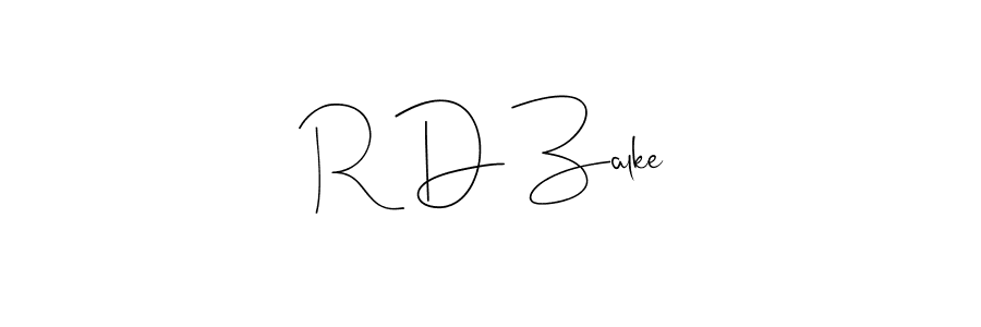 Make a beautiful signature design for name R D Zalke. Use this online signature maker to create a handwritten signature for free. R D Zalke signature style 4 images and pictures png