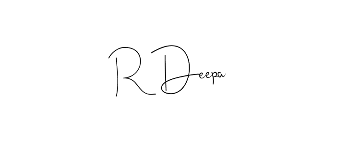 Use a signature maker to create a handwritten signature online. With this signature software, you can design (Andilay-7BmLP) your own signature for name R Deepa. R Deepa signature style 4 images and pictures png
