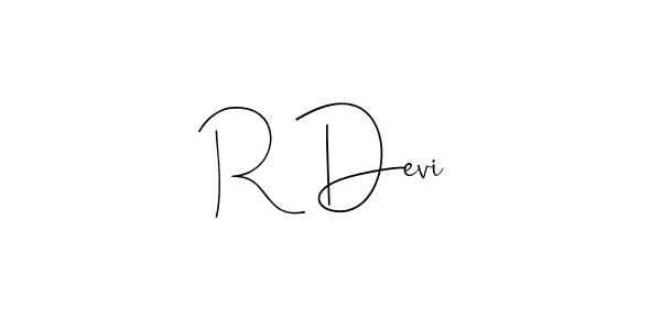 Andilay-7BmLP is a professional signature style that is perfect for those who want to add a touch of class to their signature. It is also a great choice for those who want to make their signature more unique. Get R Devi name to fancy signature for free. R Devi signature style 4 images and pictures png