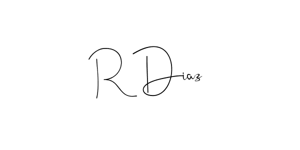 Create a beautiful signature design for name R Diaz. With this signature (Andilay-7BmLP) fonts, you can make a handwritten signature for free. R Diaz signature style 4 images and pictures png