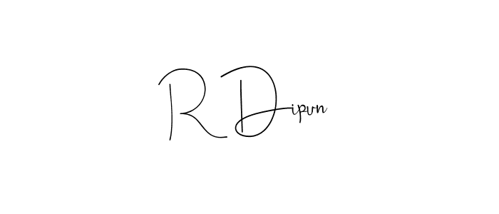 Make a beautiful signature design for name R Dipun. Use this online signature maker to create a handwritten signature for free. R Dipun signature style 4 images and pictures png