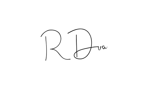 Make a beautiful signature design for name R Dua. With this signature (Andilay-7BmLP) style, you can create a handwritten signature for free. R Dua signature style 4 images and pictures png