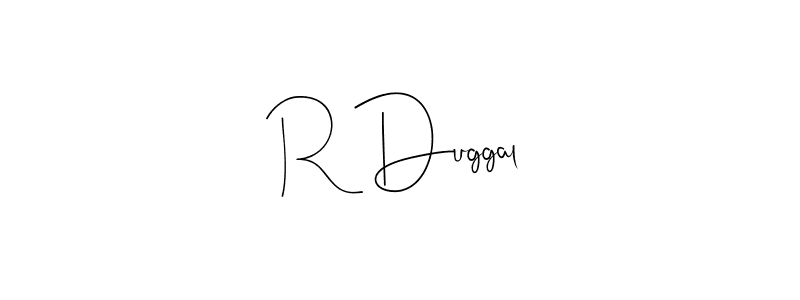 Create a beautiful signature design for name R Duggal. With this signature (Andilay-7BmLP) fonts, you can make a handwritten signature for free. R Duggal signature style 4 images and pictures png