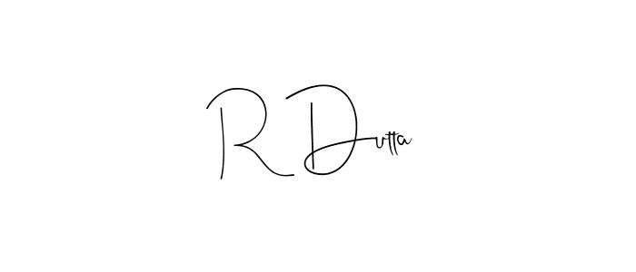 Also we have R Dutta name is the best signature style. Create professional handwritten signature collection using Andilay-7BmLP autograph style. R Dutta signature style 4 images and pictures png