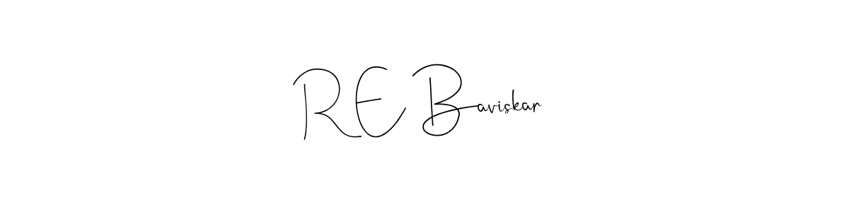 Make a beautiful signature design for name R E Baviskar. Use this online signature maker to create a handwritten signature for free. R E Baviskar signature style 4 images and pictures png