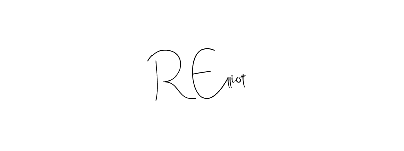 How to make R Elliot signature? Andilay-7BmLP is a professional autograph style. Create handwritten signature for R Elliot name. R Elliot signature style 4 images and pictures png