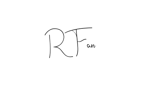 You should practise on your own different ways (Andilay-7BmLP) to write your name (R Fan) in signature. don't let someone else do it for you. R Fan signature style 4 images and pictures png