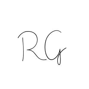 Make a beautiful signature design for name R G. With this signature (Andilay-7BmLP) style, you can create a handwritten signature for free. R G signature style 4 images and pictures png