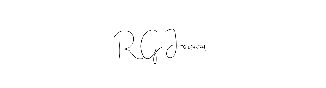 Design your own signature with our free online signature maker. With this signature software, you can create a handwritten (Andilay-7BmLP) signature for name R G Jaiswal. R G Jaiswal signature style 4 images and pictures png