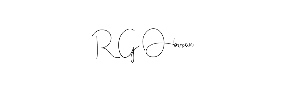Andilay-7BmLP is a professional signature style that is perfect for those who want to add a touch of class to their signature. It is also a great choice for those who want to make their signature more unique. Get R G Obusan name to fancy signature for free. R G Obusan signature style 4 images and pictures png