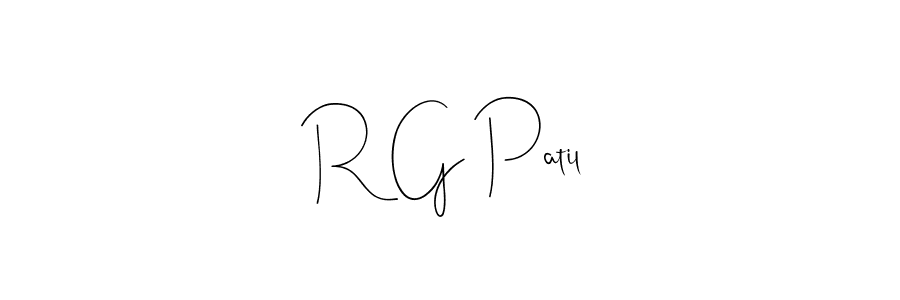 How to make R G Patil name signature. Use Andilay-7BmLP style for creating short signs online. This is the latest handwritten sign. R G Patil signature style 4 images and pictures png