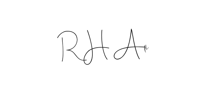 Make a beautiful signature design for name R H Ali. Use this online signature maker to create a handwritten signature for free. R H Ali signature style 4 images and pictures png