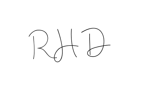if you are searching for the best signature style for your name R H D. so please give up your signature search. here we have designed multiple signature styles  using Andilay-7BmLP. R H D signature style 4 images and pictures png