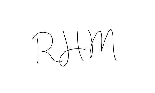 Design your own signature with our free online signature maker. With this signature software, you can create a handwritten (Andilay-7BmLP) signature for name R H M. R H M signature style 4 images and pictures png