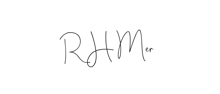 The best way (Andilay-7BmLP) to make a short signature is to pick only two or three words in your name. The name R H Mer include a total of six letters. For converting this name. R H Mer signature style 4 images and pictures png