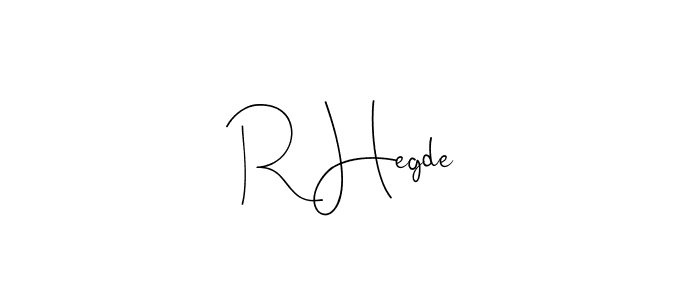 The best way (Andilay-7BmLP) to make a short signature is to pick only two or three words in your name. The name R Hegde include a total of six letters. For converting this name. R Hegde signature style 4 images and pictures png